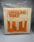 Vintage Mod 1970S 16 Square Cream Plastic Parsons Accent Table Legs Read Desc. Fixed Price $31.49.