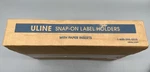 Uline S-14462 Snap-on Label Holder X 1/4 Inch With Paper Inserts 25/PACK. Fixed Price $25.00.