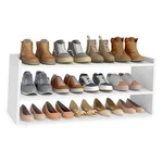 Vasagle Shoe Rack For Closet, Stackable Organizer Shelf Tiers (32.3"W). Fixed Price $46.06.