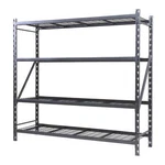 Shelf Steel Storage Shelving Rack Heavy Duty 4,000 Lb Capacity 77" Wide X 24". Fixed Price $243.00.