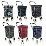 6 Wheel Shopping Cart Strong Frame, Great Support Storage Groceries. Fixed Price $53.72.