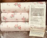 - 9.83 Ft Rolls Vintage Pink Rose Floral Home Printed Foam Drawer Liner Lining. Fixed Price $21.99.