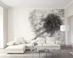 3D Grey Dandelion 22619NA Wallpaper Murals Removable Fay. Fixed Price $26.37.