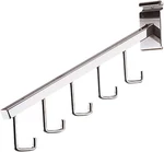 Set Of 6 Wire Grid Chrome J-hooks Waterfall Faceout Standard Gondolla. Fixed Price $37.95.