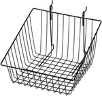 Lot Of 6 & Wire Grid Slant Baskets Black 12" X 8" - 4" H. Fixed Price $72.95.
