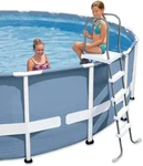Intex 28067E Above Ground 52" Wall Steel Frame Swimming Pool Entry Ladder. Fixed Price $82.96.