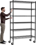 6-TIER Storage Shelves Wire Shelving Unit On Wheels Heavy Duty Metal. Fixed Price $106.99.