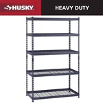 Husky 5-SHELF Metal Heavy-duty Adjustable Garage Storage Shelving Unit Black. Fixed Price $159.95.