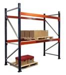 Two-shelf Pallet Rack Starter Unit. Fixed Price $315.00.