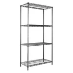 Alera ALESW503618BL Wire Shelving Unit, 18"D X 36"W 72"H, 4 Shelves, Black. Fixed Price $215.99.