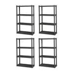 Sterilite Plastic Indoor Outdoor 4 Shelf Durable Shelving Unit, Gray, Pack. Fixed Price $219.99.