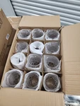 (12) Malibu Rum Coconut Cocktail Cup Display Tiki Bar Liquor Nib. Fixed Price $29.00.