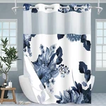 Sscrcusly No Hook Shower And Liner Set Blue Floral Curtains For. Fixed Price $34.47.