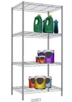 Home Basics 4-LAYER Tier Steel Wire 4-SHELF Storage Rack Silver Kitchen Garage. Fixed Price $33.99.