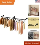 Wall Mounted Clothes 72.5IN, Industrial Pipe Clothing Racks Mount, .... Fixed Price $64.91.