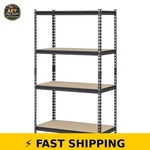 Muscle Rack 36" 4-TIER Steel Shelving Unit 800 Lbs Capacity, Black. Fixed Price $102.99.