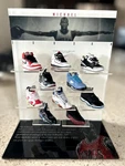 Vintage Michael Jordan Nike Display With 10 Air Mini Shoes. Fixed Price $299.00.
