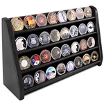 Asmileindeep 4 Rows Wooden Military Challenge Coin Display Case Wall Black. Fixed Price $56.84.