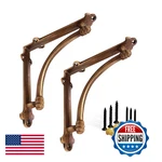 Nach Decorative Shelf Brackets 2 Pack Of 7 X 1.5 Inch Copper Cast Iron. Fixed Price $61.91.