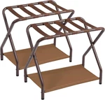 Amhancible Luggage Rack, Set Of 2, Foldable Suitcase Stands For Guest Room, Meta. Fixed Price $109.50.