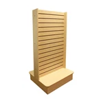 Tower Sided Slatwall Knockdown Displays Floor Stand Maple 25"X25"X54". Fixed Price $339.77.