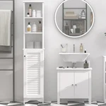 Homcom Bathroom Cabinet Cupboard Shelving Storage Unit W/ Door & 6 Shelves. Fixed Price $84.29.