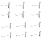 Dazzling Displays Slatwall Accessories: Box Of 12 White Metal. Fixed Price $27.99.