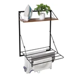 Honey-can-do Compact Collapsible Rack With Shelf Black/walnut DRY-10029. Fixed Price $32.63.
