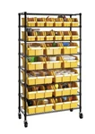 24-BIN Storage Rack With Wheels, Slide-out (great Deal). Fixed Price $297.92.