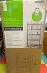 Style Selections 5-TIER Chrome Metal Utility Shelving Unit W/ Wire Shelves. Fixed Price $54.00.