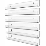 6 Pack Acrylic Floating Shelves Clear Wall Mount Organizer Display. Fixed Price $22.67.