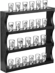 Wood Shot Display Case Glasses Holder Wall Floating Shelves Bar Colle. Fixed Price $59.08.