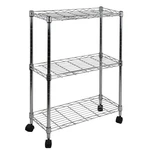 Oceanstar AUS1477 3-TIER Shelving All-purpose Utility Cart- Chrome. Fixed Price $49.18.
