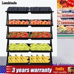 55.12IN Fruit Vegetable Snack Shelf Tiers Retail Display Racks Market Shelving. Fixed Price $139.99.