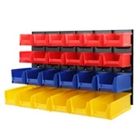 24 Bin Wall Mounted Rack Storage Tools Steel Board Organiser Work Bench Garage. Fixed Price $34.92.
