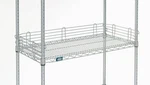 Nexel Wire Shelf Ledge, 18"W 4"H, Chrome. Fixed Price $20.00.