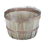 Sswbasics One Peck Basket With Handle - Set Of 3 Natural Unfinished Pine Wood. Fixed Price $45.74.