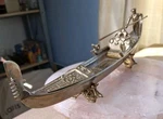 Bronzi Artistici Venezia Vintage Brass Gondola 11-3/8" Long, 3"TALL,NICE Details. Fixed Price $120.00.