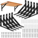 10 Pack - 6 Inch Heavy Duty Shelf Brackets, Wall Mount Bracket, 90 De.... Fixed Price $25.43.