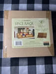 Seville Classics 3-TIER Expandable Bamboo Spice Rack Step Shelf Organizer. Fixed Price $15.00.