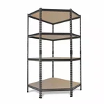 Pro Series 4-TIER Steel Garage Storage Corner Shelving Unit Matte Black, Hdf. Fixed Price $161.28.