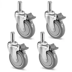 Uline Chrome Polyurethane Casters Lockable Wheels For Wire Shelving H-1205WH-C. Fixed Price $118.97.