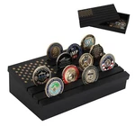 Rack,challenge Coins Display Case Stand Shelves Wooden Army Collectible .... Fixed Price $39.33.