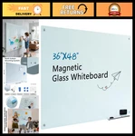 48"X36" Frameless Magnetic Glass Dry Erase - Wall Mounted Whiteboard For. Fixed Price $169.99.