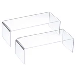 Shoes Display Stand Rack 200X80X65MM Acrylic Storage Shelf Holder Clear 2PCS. Fixed Price $21.55.