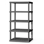 Sterilite 75.2 Inch Heavy Duty Durable Shelf Ventilated Shelving Unit, Gray. Fixed Price $72.89.