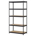 Muscle Rack 5-TIER Steel Shelving Unit 36X18X72 4000LB Heavy Duty Black. Fixed Price $58.90.