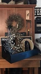 Bowl Box Shelf Display Country Primitive Early American Farmhouse Wood Black New. Fixed Price $59.00.