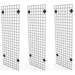Only Hangers 2' X 6' Black Wire Grid Panel Wall Display Set Of 3. Fixed Price $152.50.
