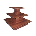 3 Tier Square Waterfall Display Table 48"W X 48"D 42"H - Cherry. Fixed Price $839.99.
